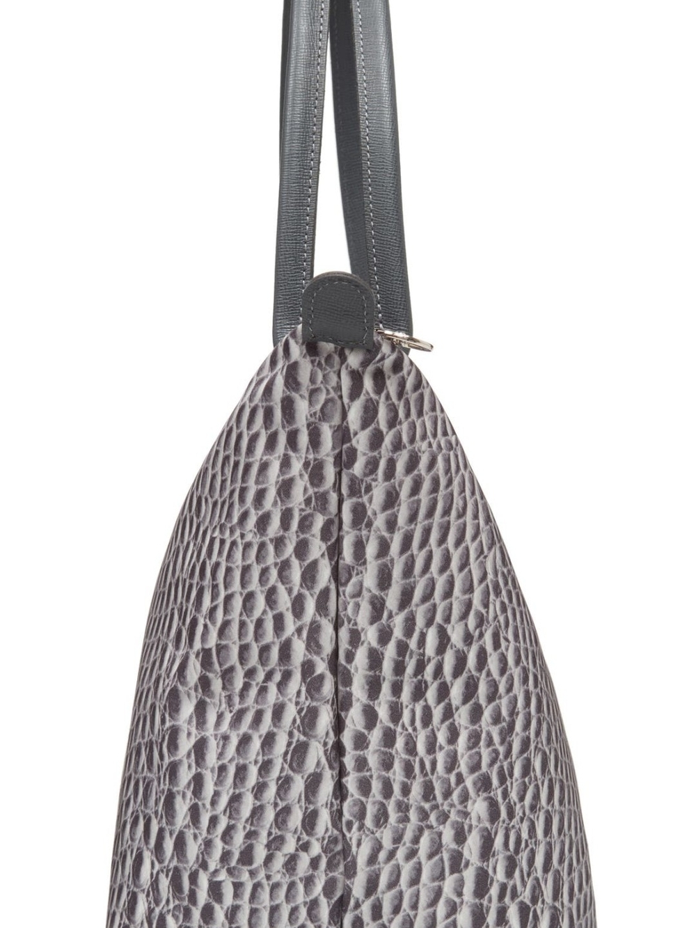 Longchamp Le Pliage Croc-Print Nylon Tote Bag in grey Large - Picture 4 of 16